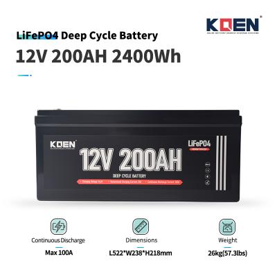 Suntra 12V 200Ah LiFePO4 Battery with Charger