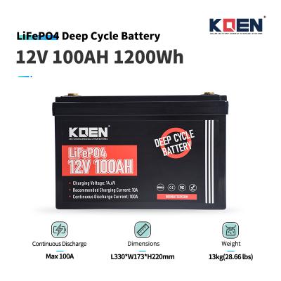 Suntra 12V 100Ah LiFePO4 Battery with Charger